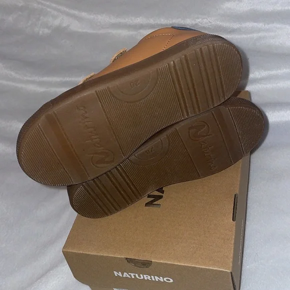 NWT NATURINO EINDHOVEN 2 VL. Cognac Leather Boys Sneaker - Picture 15 of 16